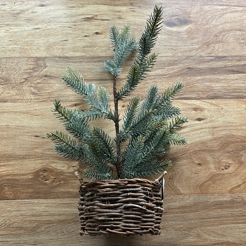 Green and Brown Holiday Decor Miniature Tree